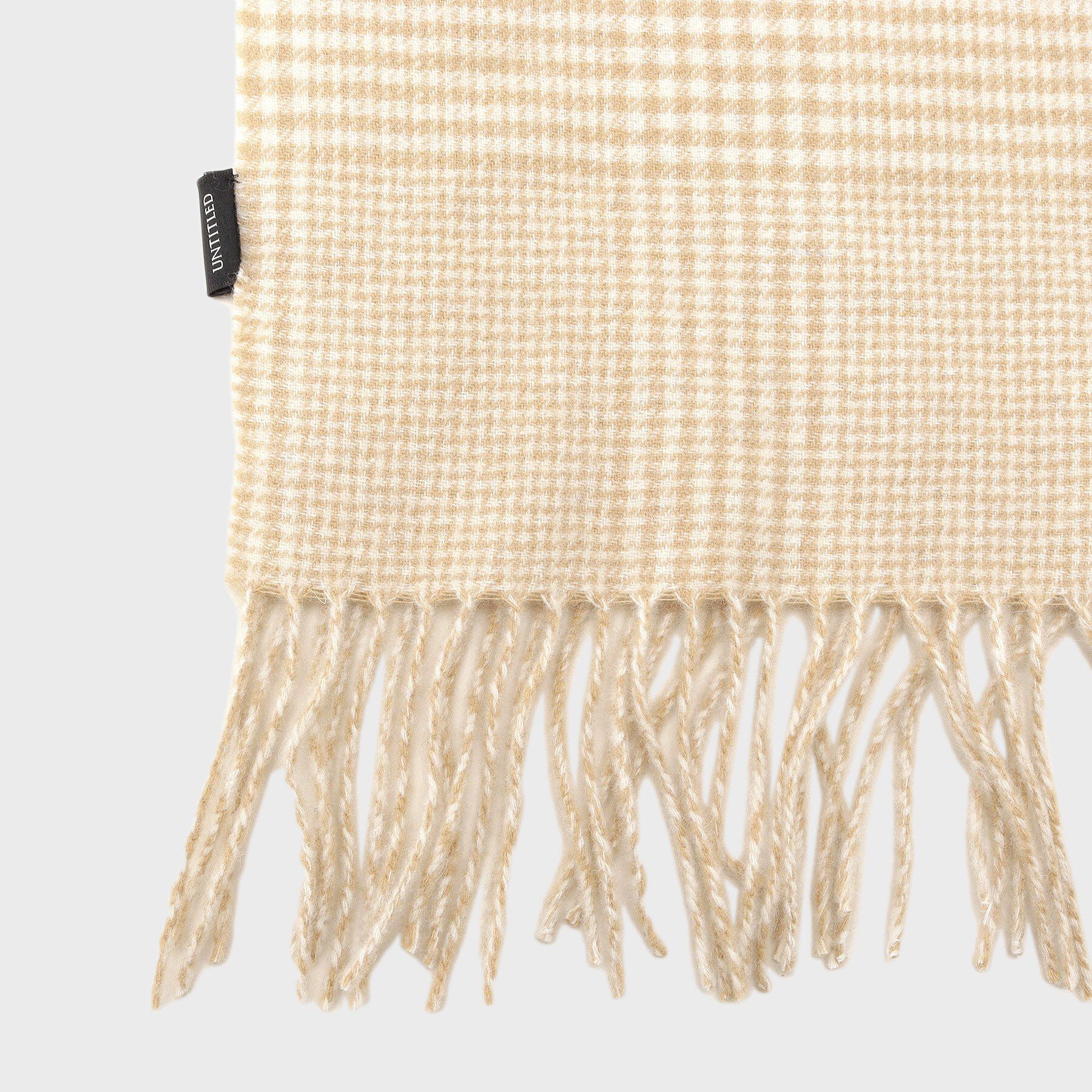 UNTITLED「ハウンドトゥース柄ウールカシミヤストール」|ストール|