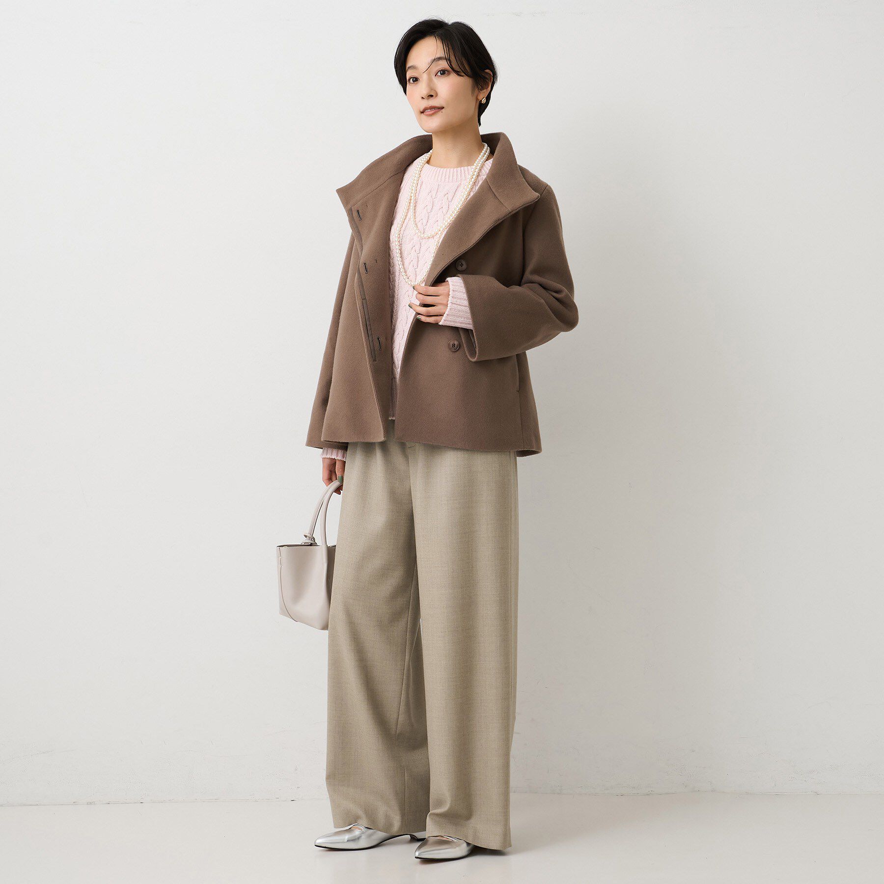 UNTITLED「【ウエストゴム/リラックス】ソフトフラノワイドパンツ」|その他|