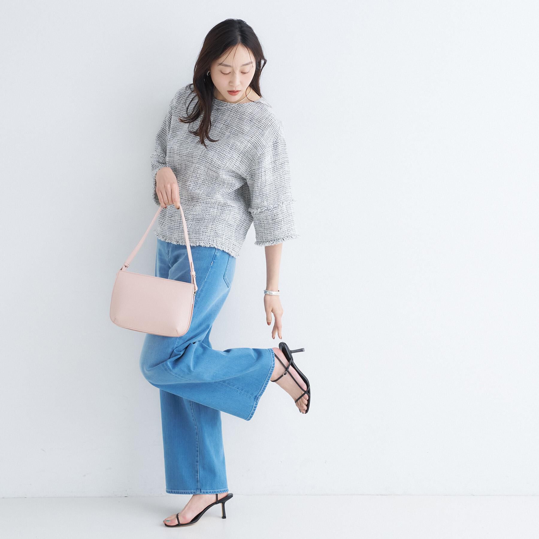 UNTITLED「【洗える】ツイードドルマンブラウス」|シャツ・ブラウス|