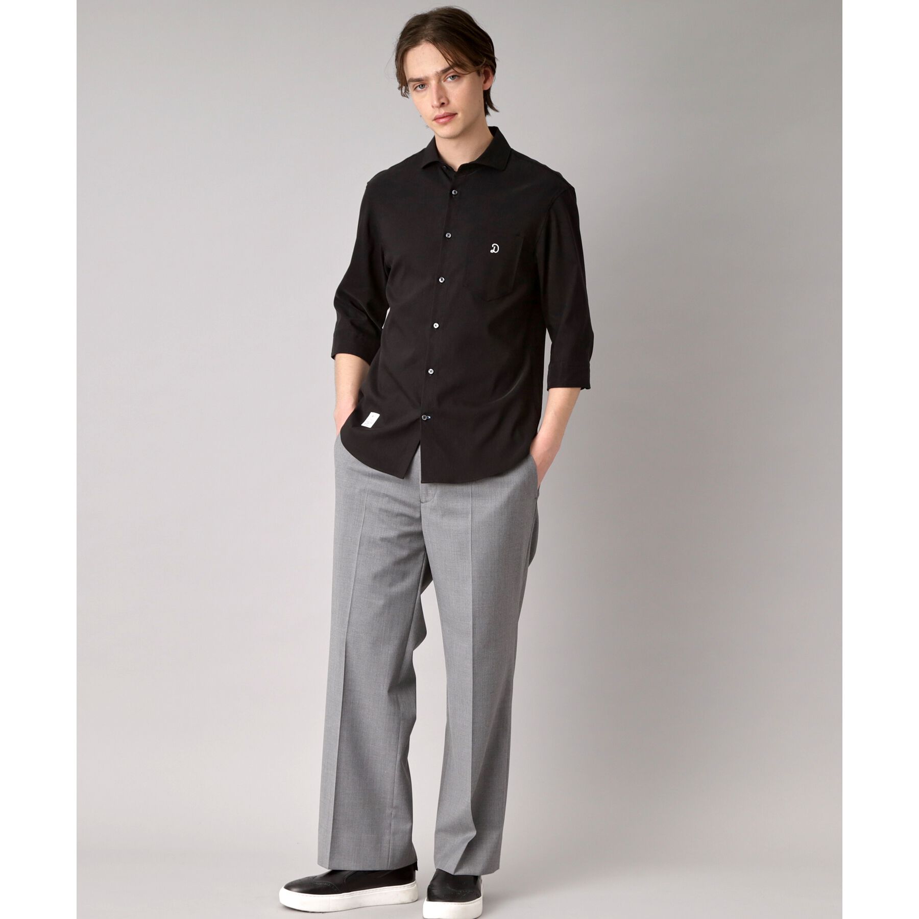 DRESSTERIOR「リネン混スリークオーターシャツ」|シャツ・ブラウス|