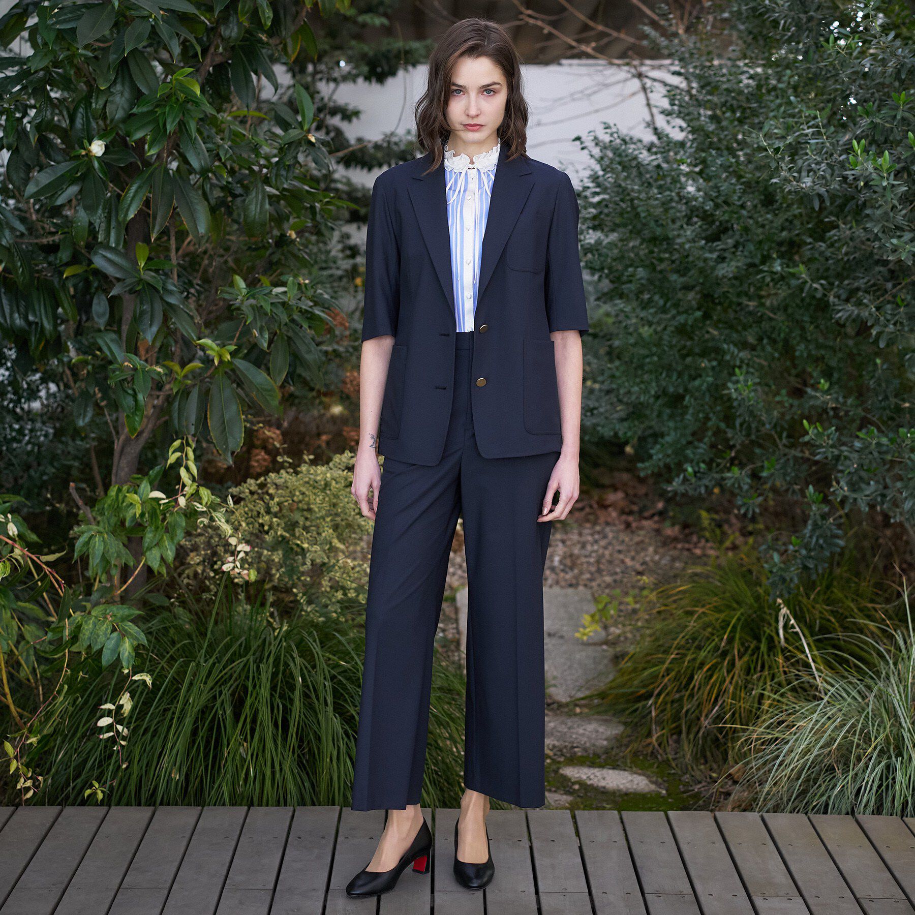 DRESSTERIOR「【接触冷感/セットアップ可】2WAYストレッチスリークオータージャケット」|テーラードジャケット|