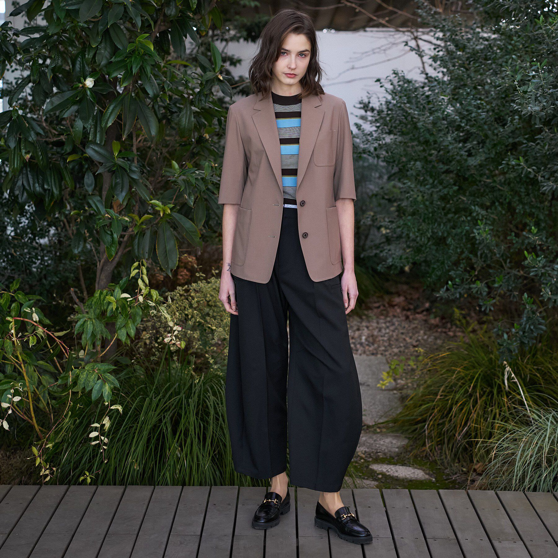 DRESSTERIOR「【接触冷感/セットアップ可】2WAYストレッチスリークオータージャケット」|テーラードジャケット|