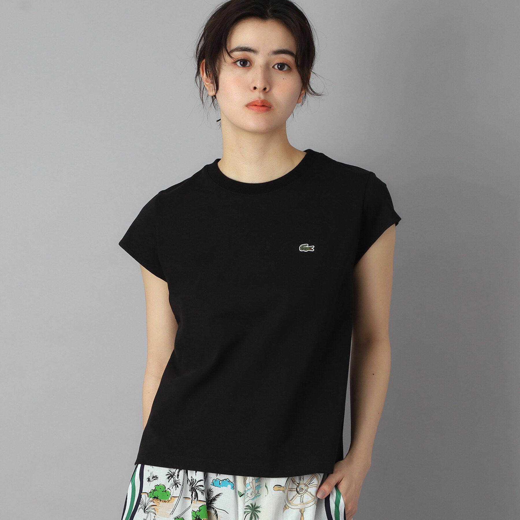 DRESSTERIOR「LACOSTE（ラコステ）フレンチスリーブトップス」|Tシャツ・カットソー|