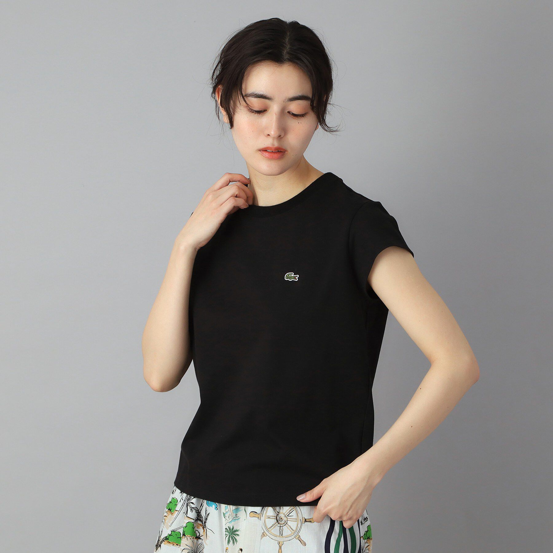 DRESSTERIOR「LACOSTE（ラコステ）フレンチスリーブトップス」|Tシャツ・カットソー|