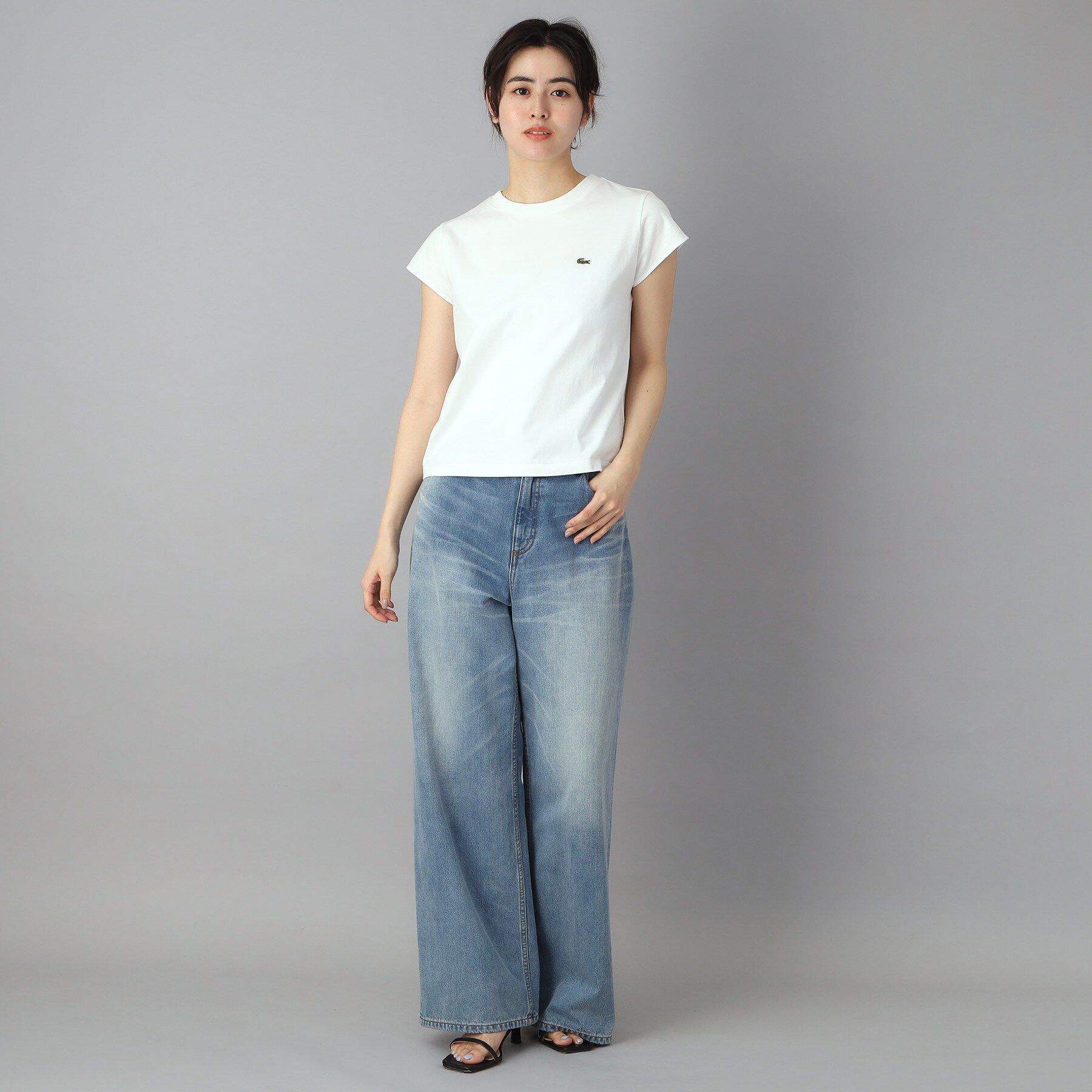 DRESSTERIOR「LACOSTE（ラコステ）フレンチスリーブトップス」|Tシャツ・カットソー|