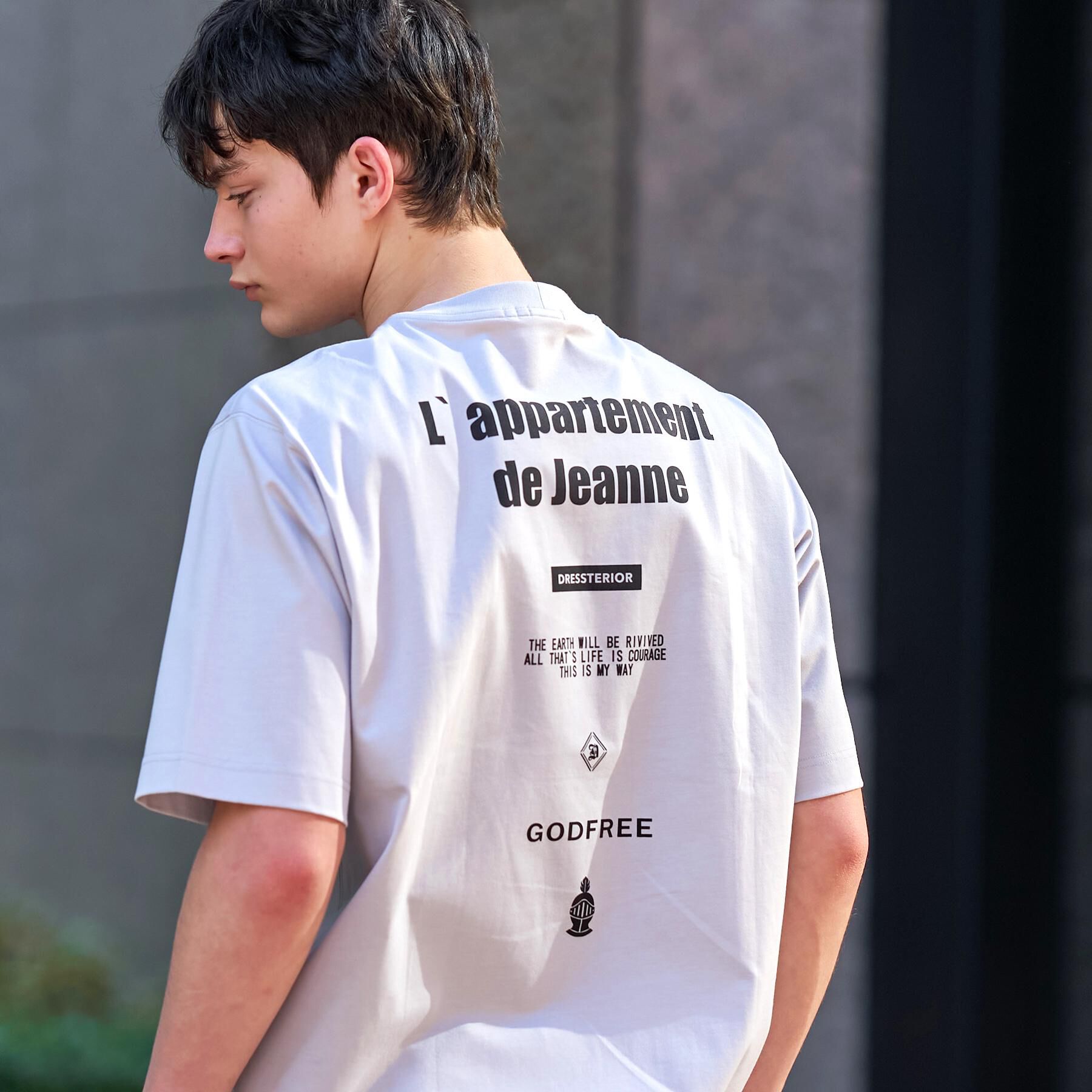 DRESSTERIOR「【接触冷感／UVカット／抗菌防臭／しわ防止】クールデオドラント ロゴTシャツ」|Tシャツ・カットソー|