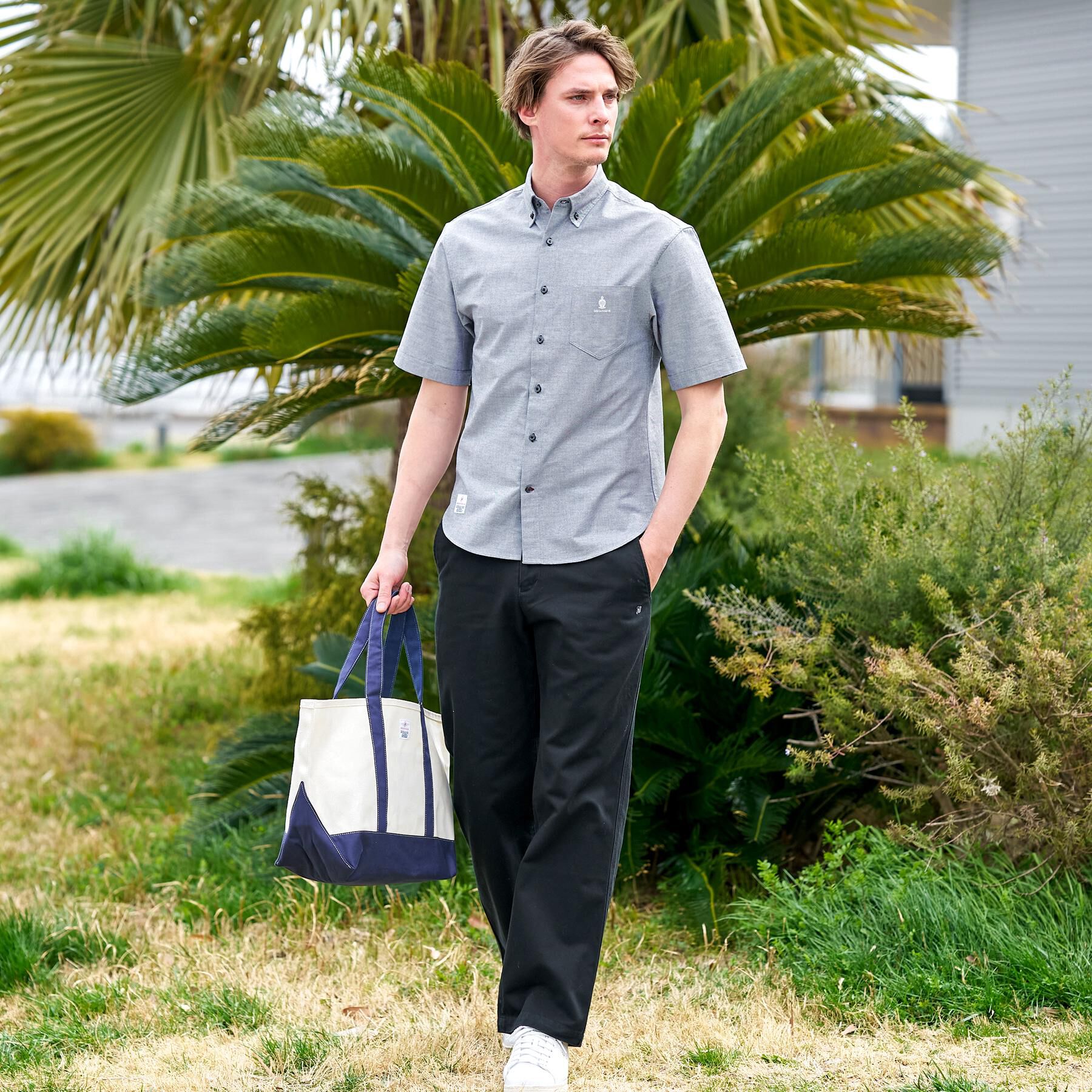 DRESSTERIOR「ナイトエンブロイ オックスシャツ」|シャツ・ブラウス|