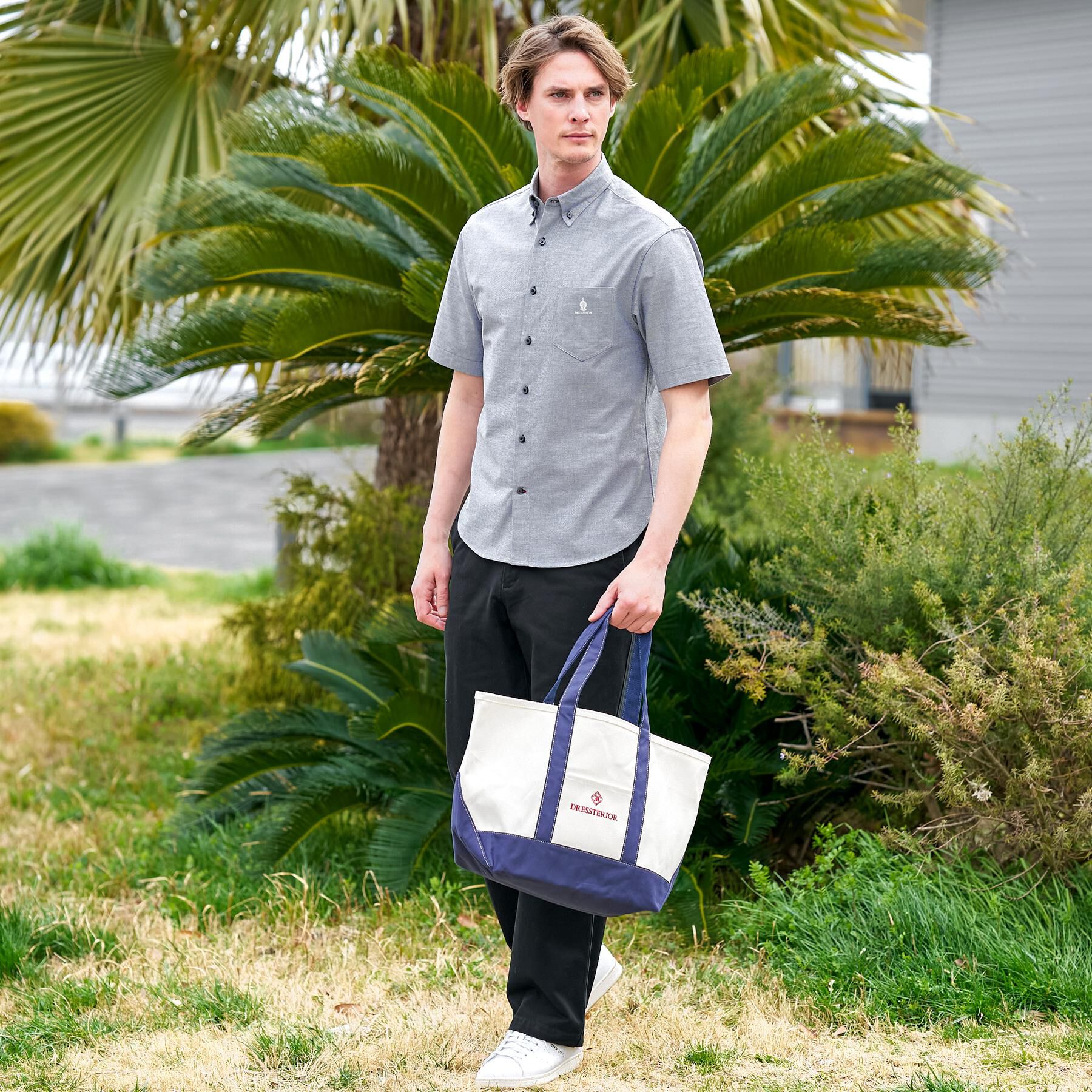 DRESSTERIOR「ナイトエンブロイ オックスシャツ」|シャツ・ブラウス|