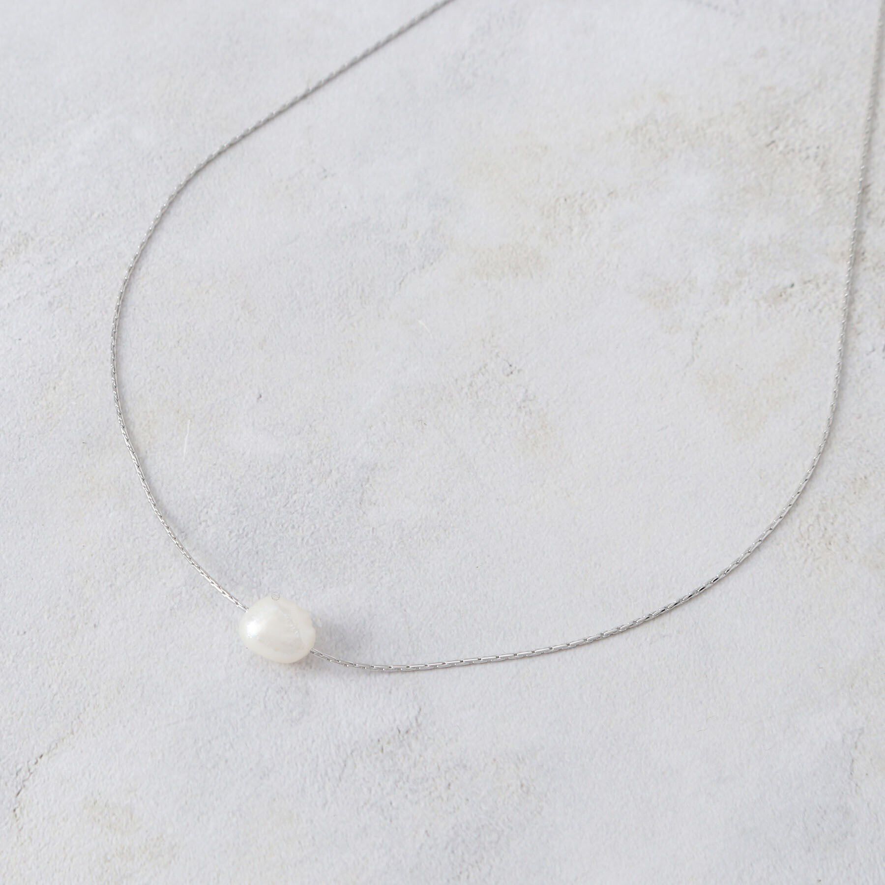grove「淡水パールショートネックレス【入卒対応可】」|ネックレス|シルバー(006)
