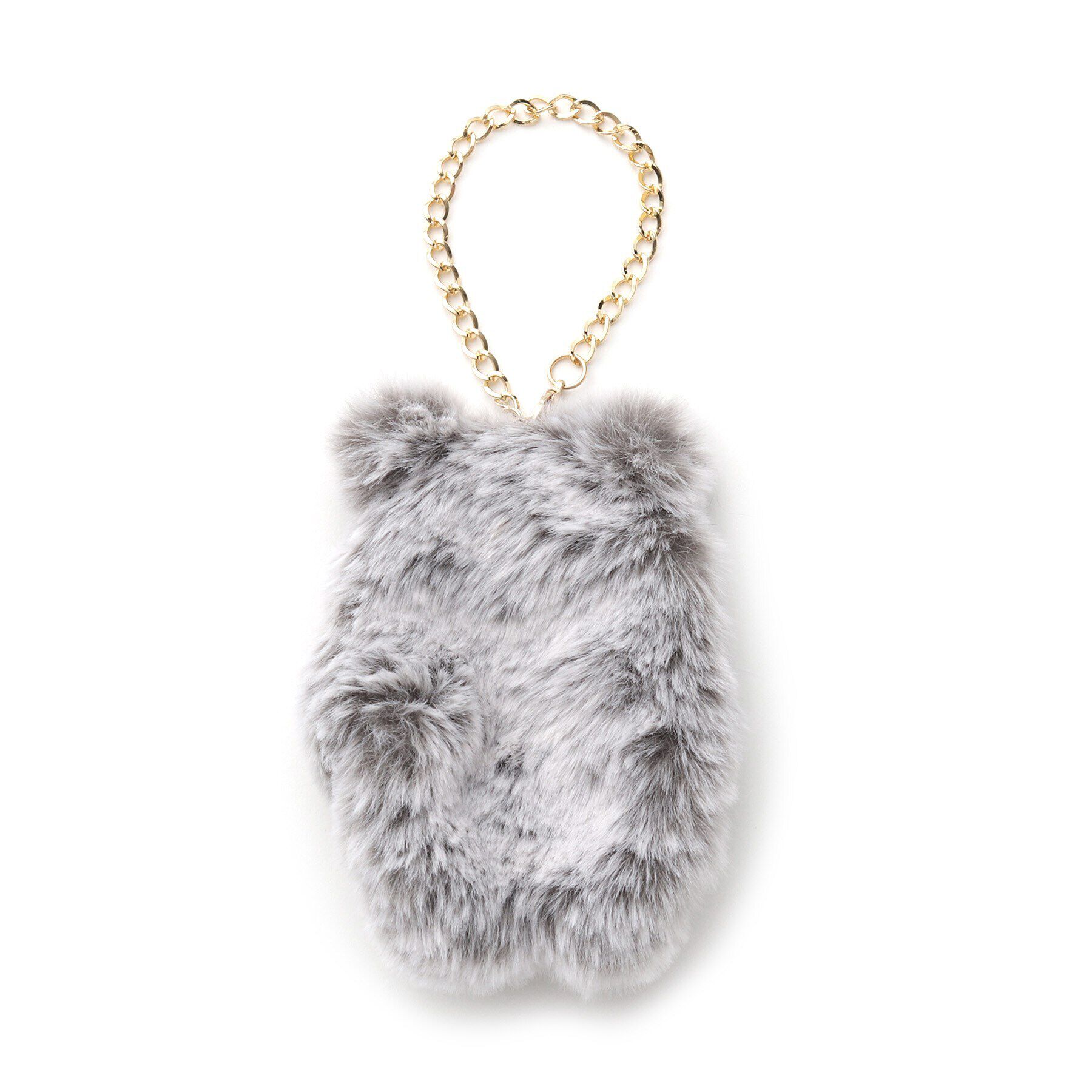 grove「ふわふわネコバッグチャーム」|キーケース|