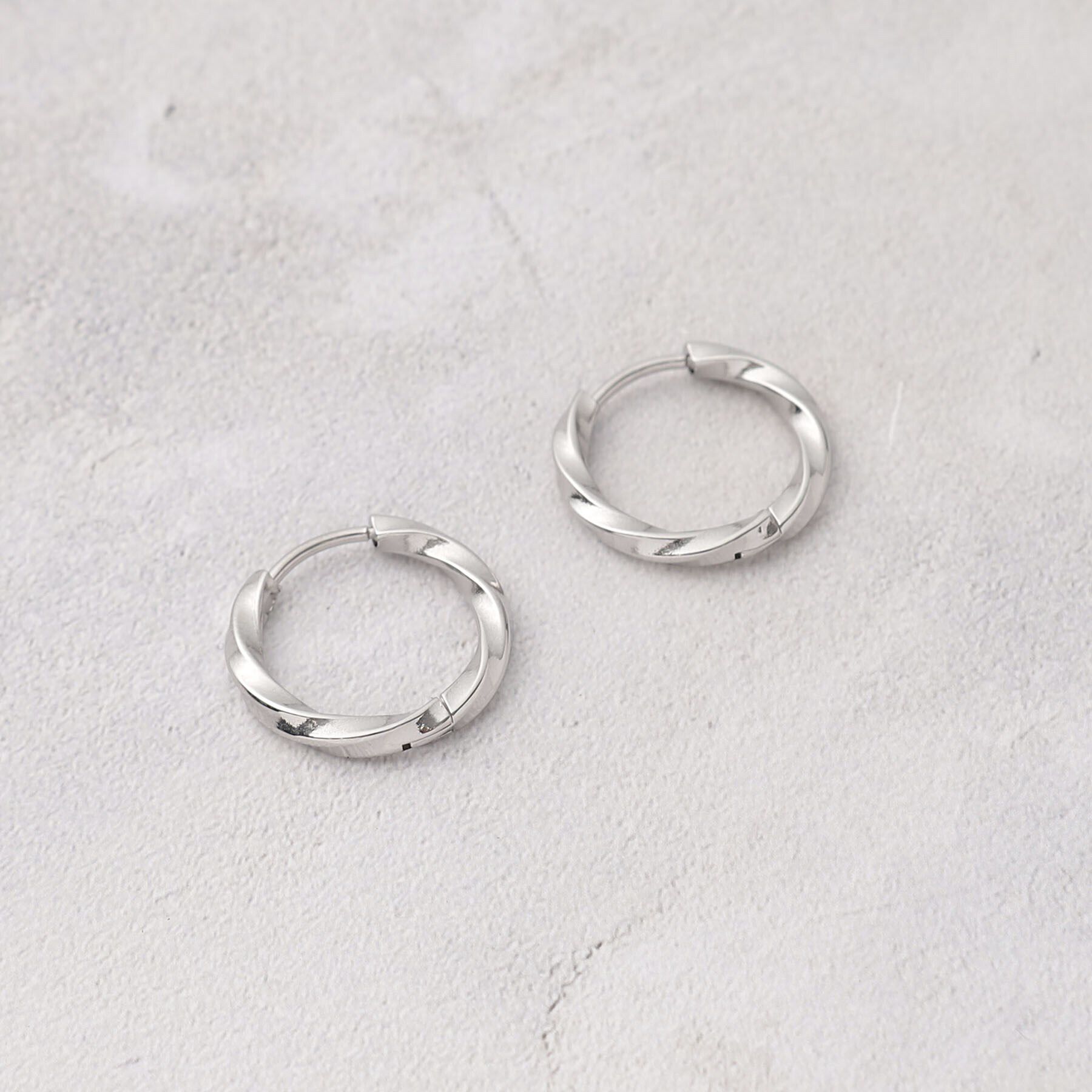 grove「【ステンレス】ニュアンスフープピアス」|ピアス|シルバー(006)