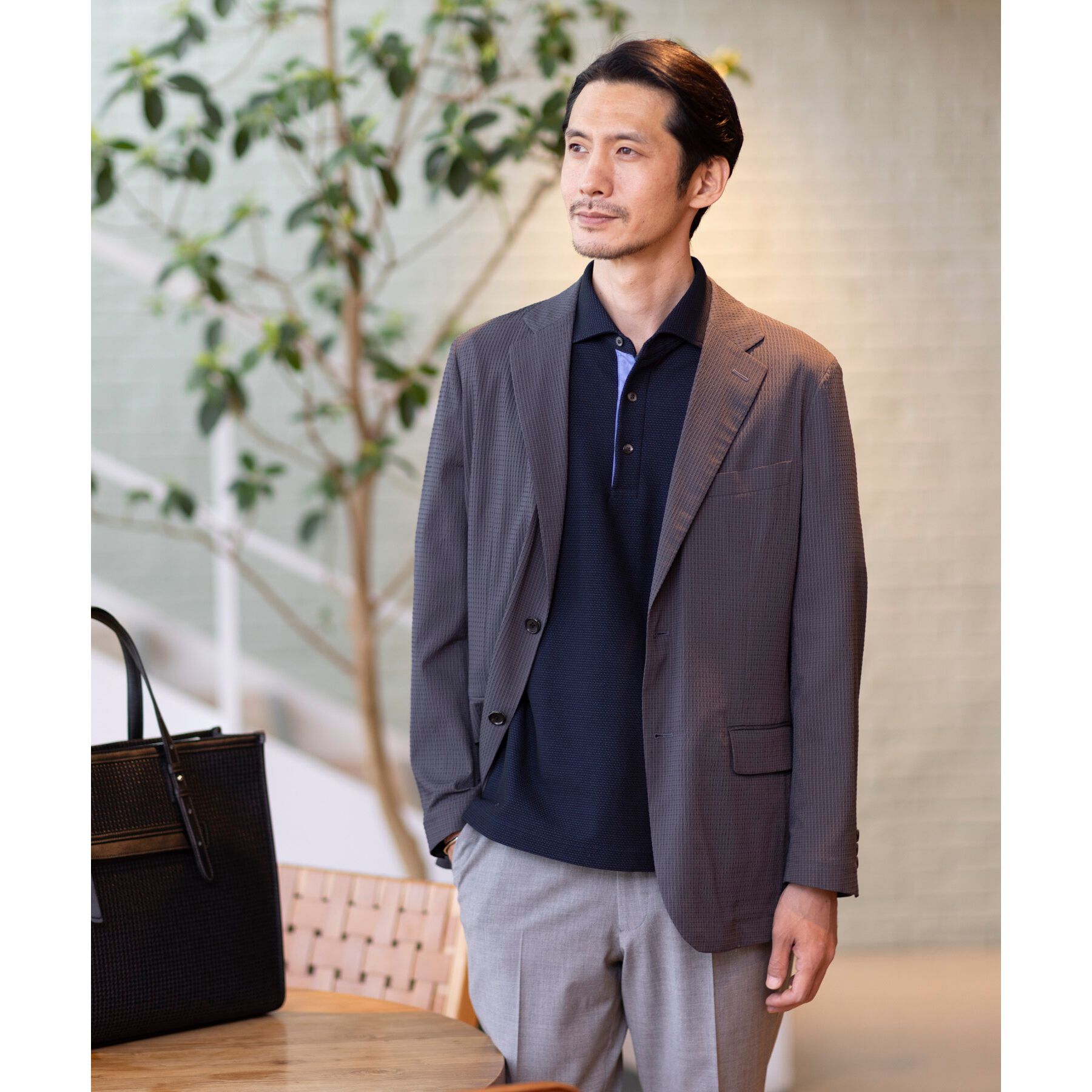 TAKEO KIKUCHI「【抗菌防臭／9色5サイズ展開】ハニカムメランジ ポロシャツ」|ポロシャツ|