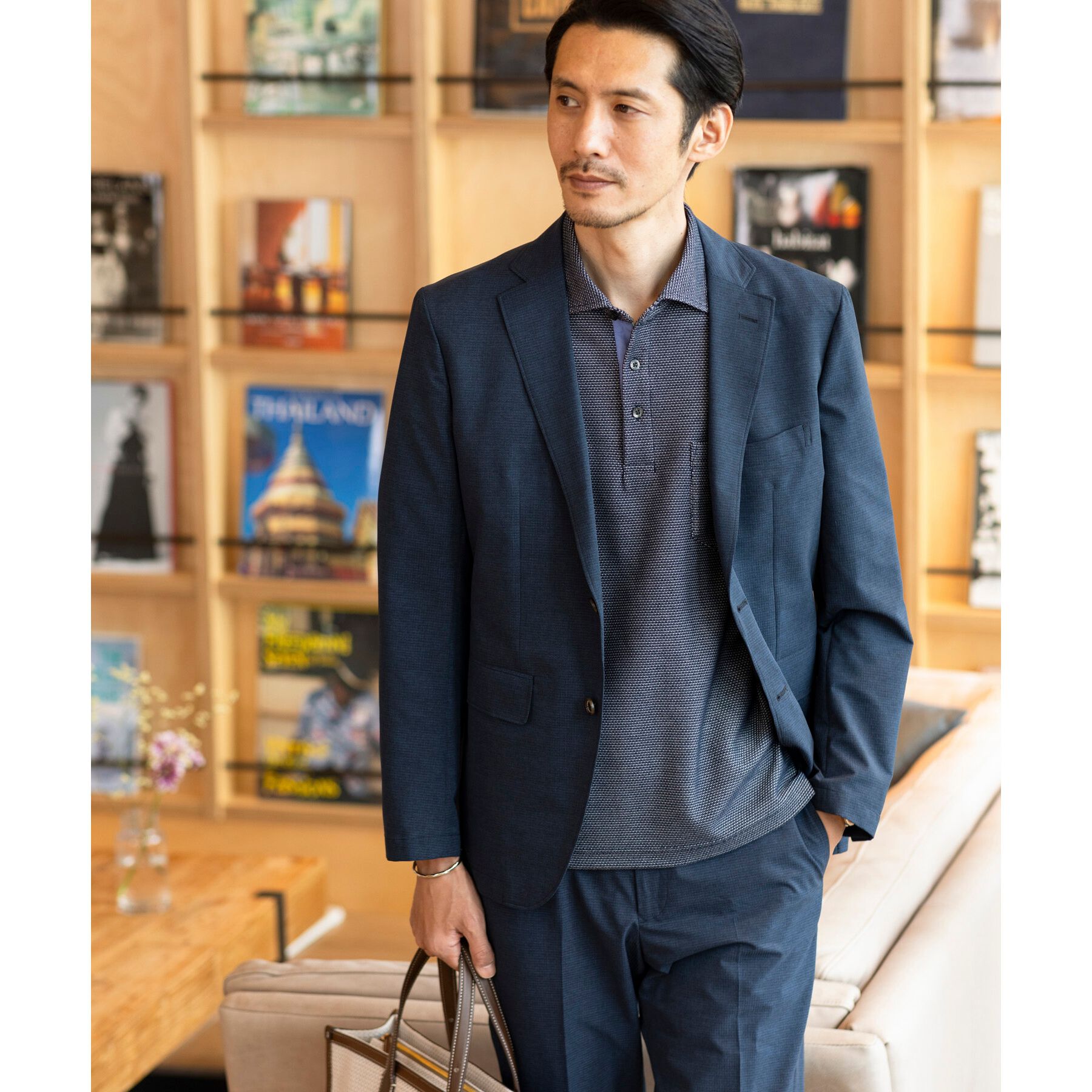 TAKEO KIKUCHI「【抗菌防臭／9色5サイズ展開】ハニカムメランジ ポロシャツ」|ポロシャツ|