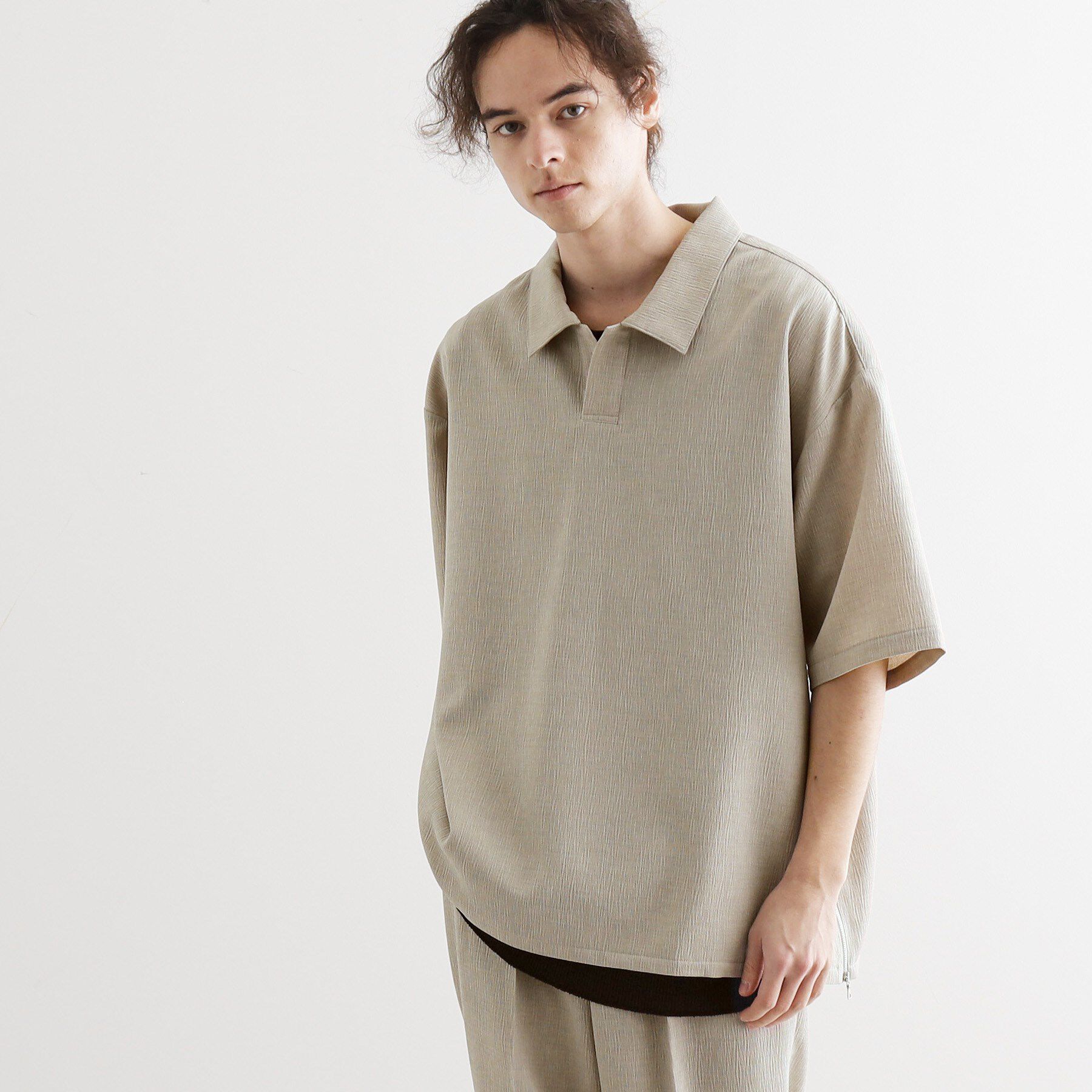 tk.TAKEO KIKUCHI「【セットアップ対応】テッククレープスキッパーシャツ」|シャツ・ブラウス|