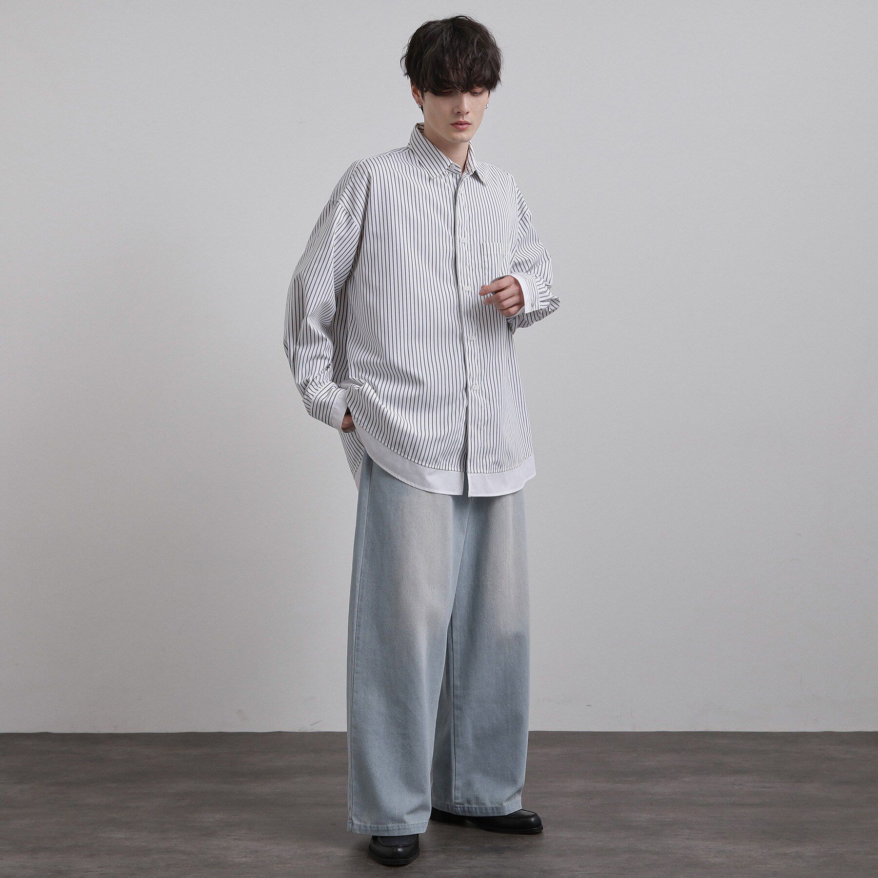 tk.TAKEO KIKUCHI「スーパーワイドバギーデニムパンツ」|デニム|