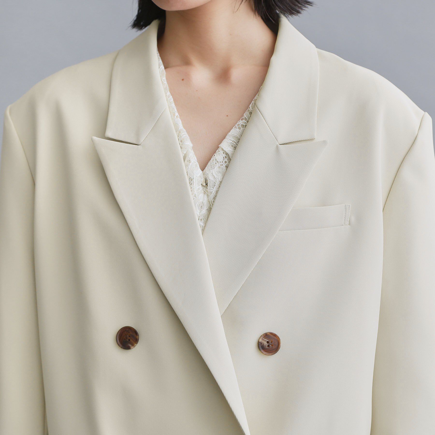 OPAQUE.CLIP「【es】ダブルブレストテーラードジャケット/セットアップ対応可【洗える】」|テーラードジャケット|