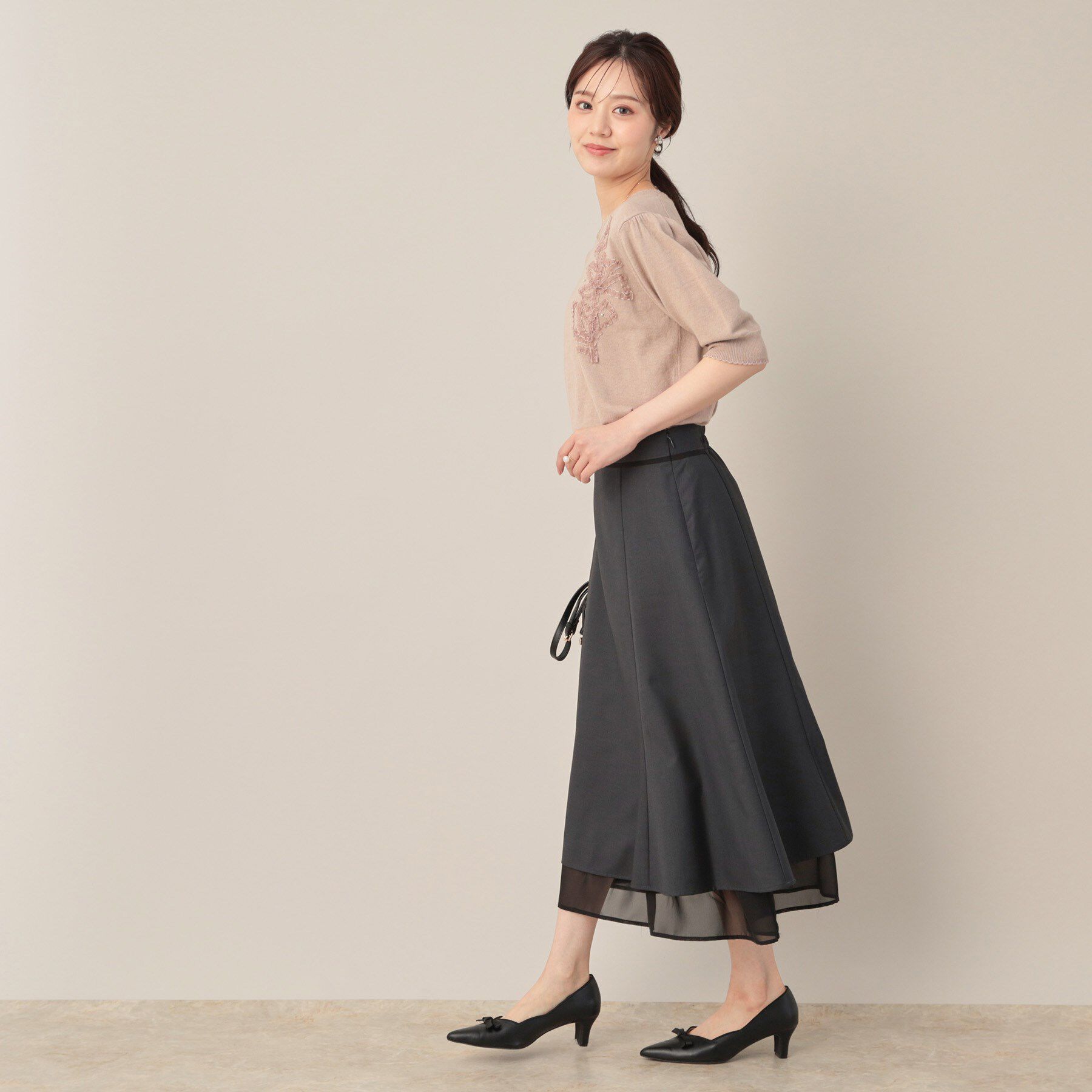 Couture broach「オーガンフリルフラワーニット」|ニット・セーター|