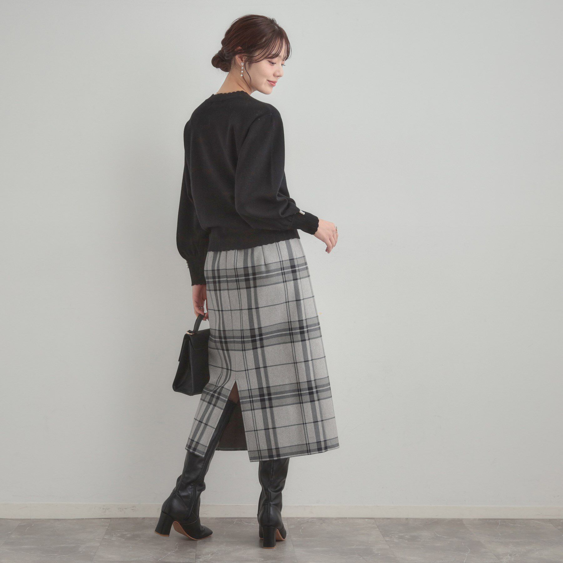 Couture broach「【洗える/スカラデザイン】パフスリーブ ニット」|ニット・セーター|