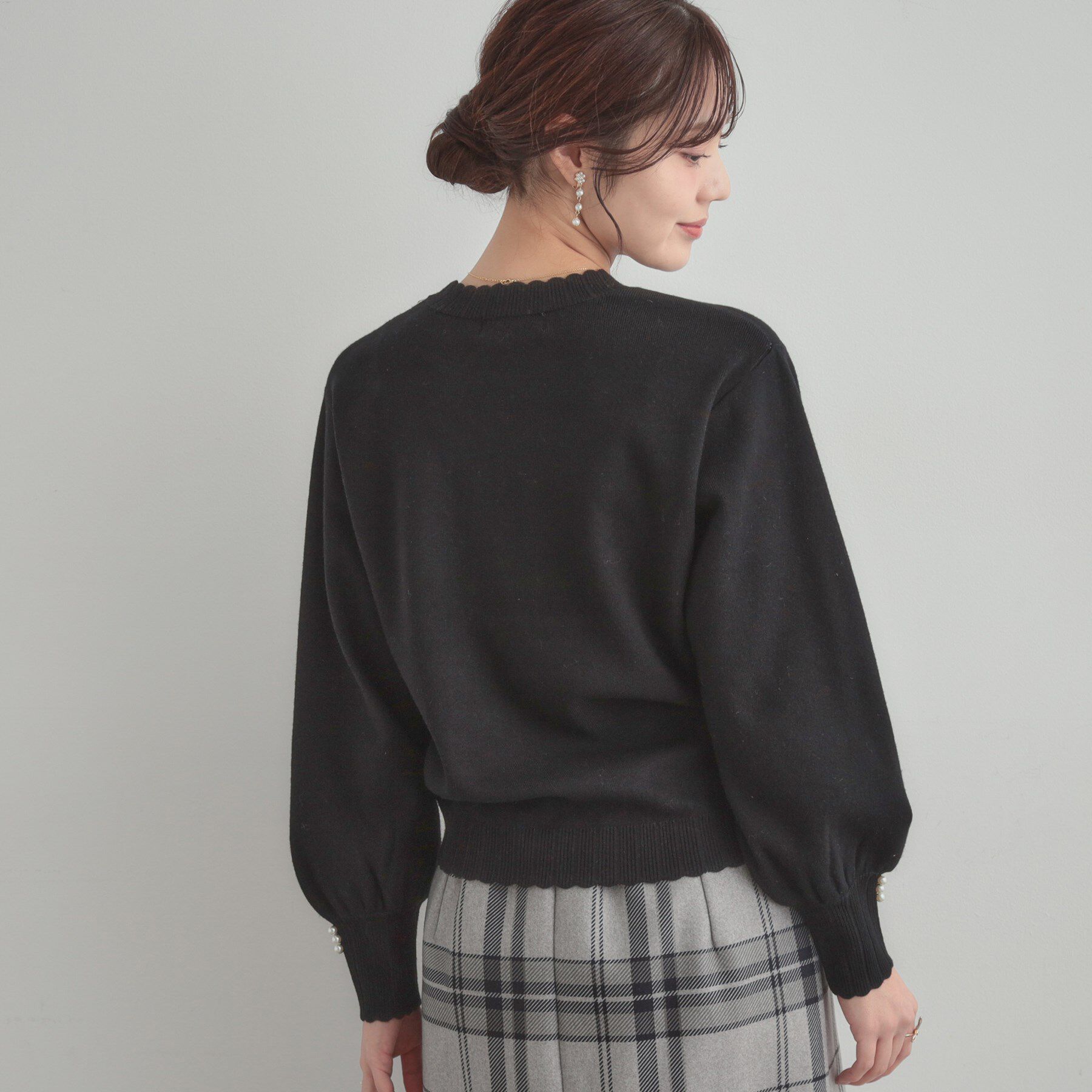 Couture broach「【洗える/スカラデザイン】パフスリーブ ニット」|ニット・セーター|