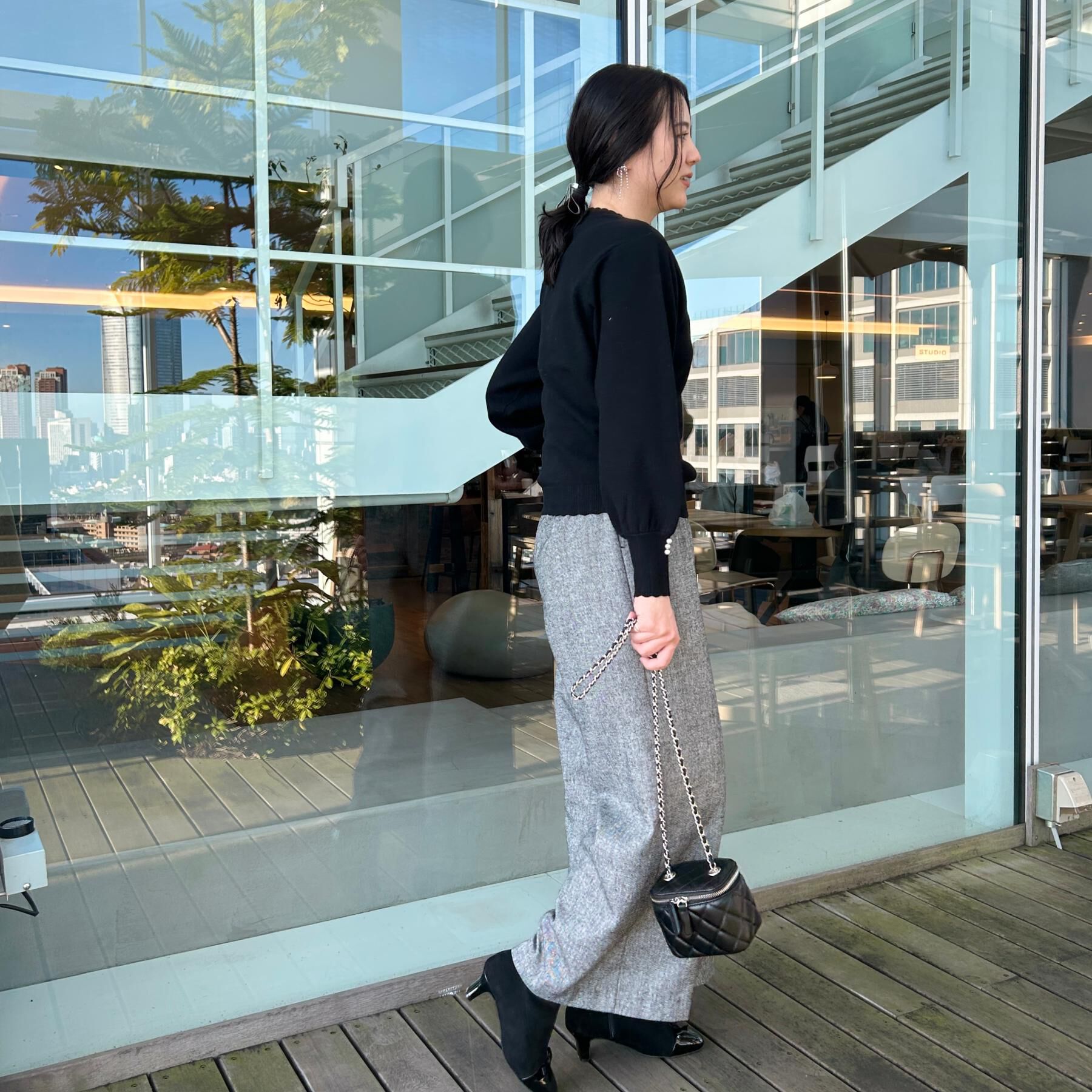 Couture broach「【洗える/スカラデザイン】パフスリーブ ニット」|ニット・セーター|