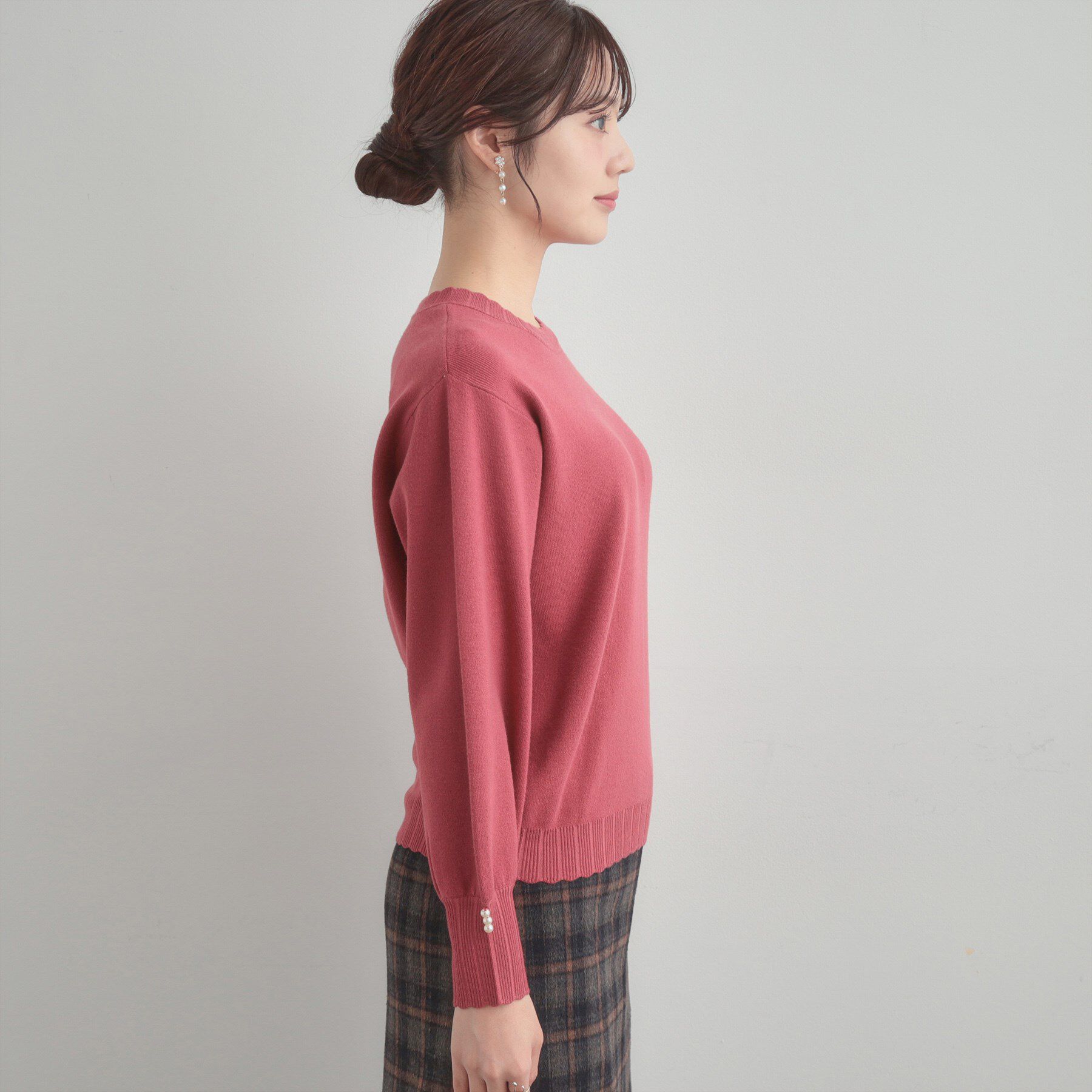 Couture broach「【洗える/スカラデザイン】パフスリーブ ニット」|ニット・セーター|