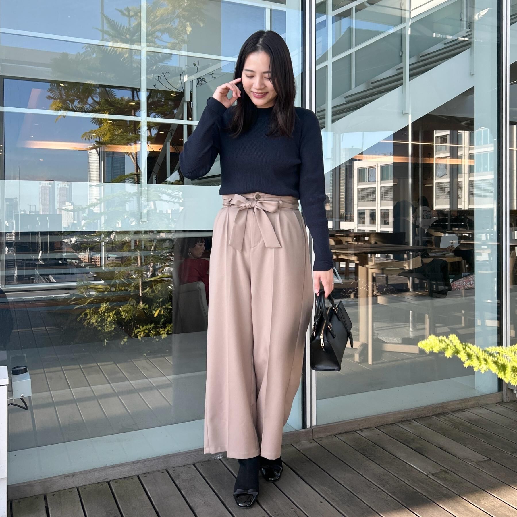 Couture broach「【洗える・着映え】袖リボン リブニット」|ニット・セーター|