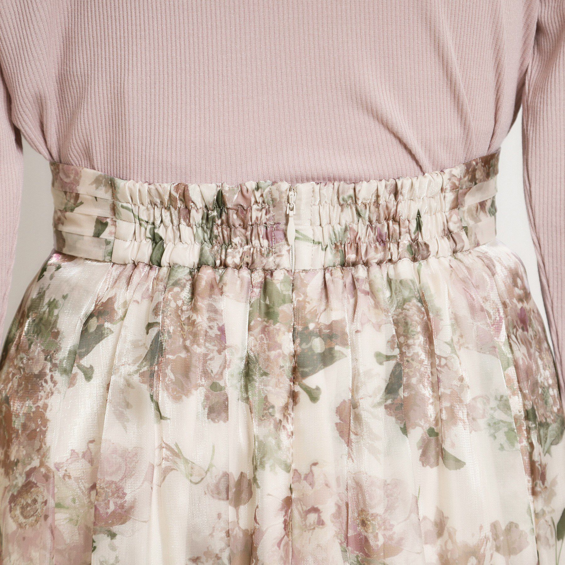 Couture broach「【洗える・通勤】Springオーガンフルールスカート」|スカート|