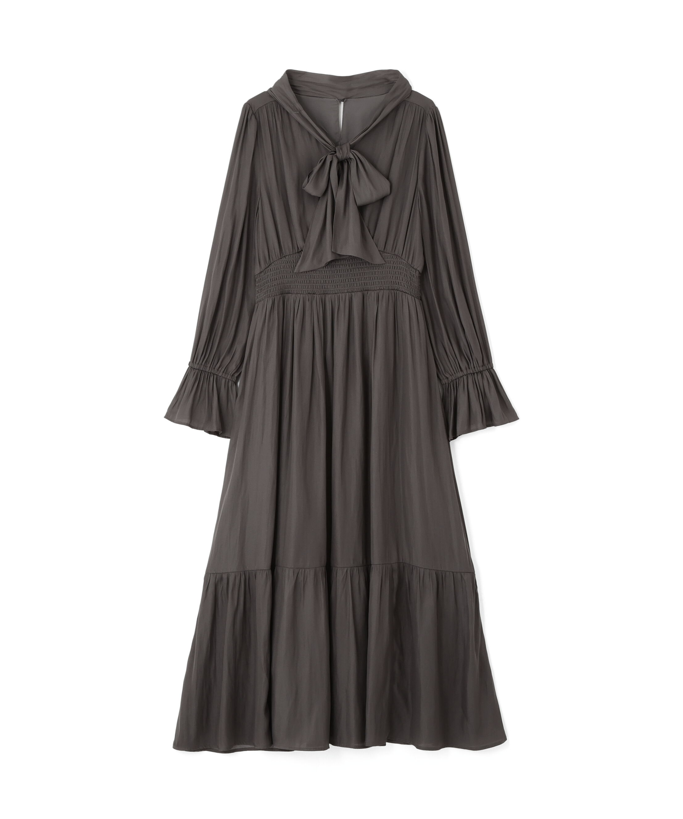 PROPORTION BODY DRESSING「タイ付きギャザーワンピース」|ワンピース|