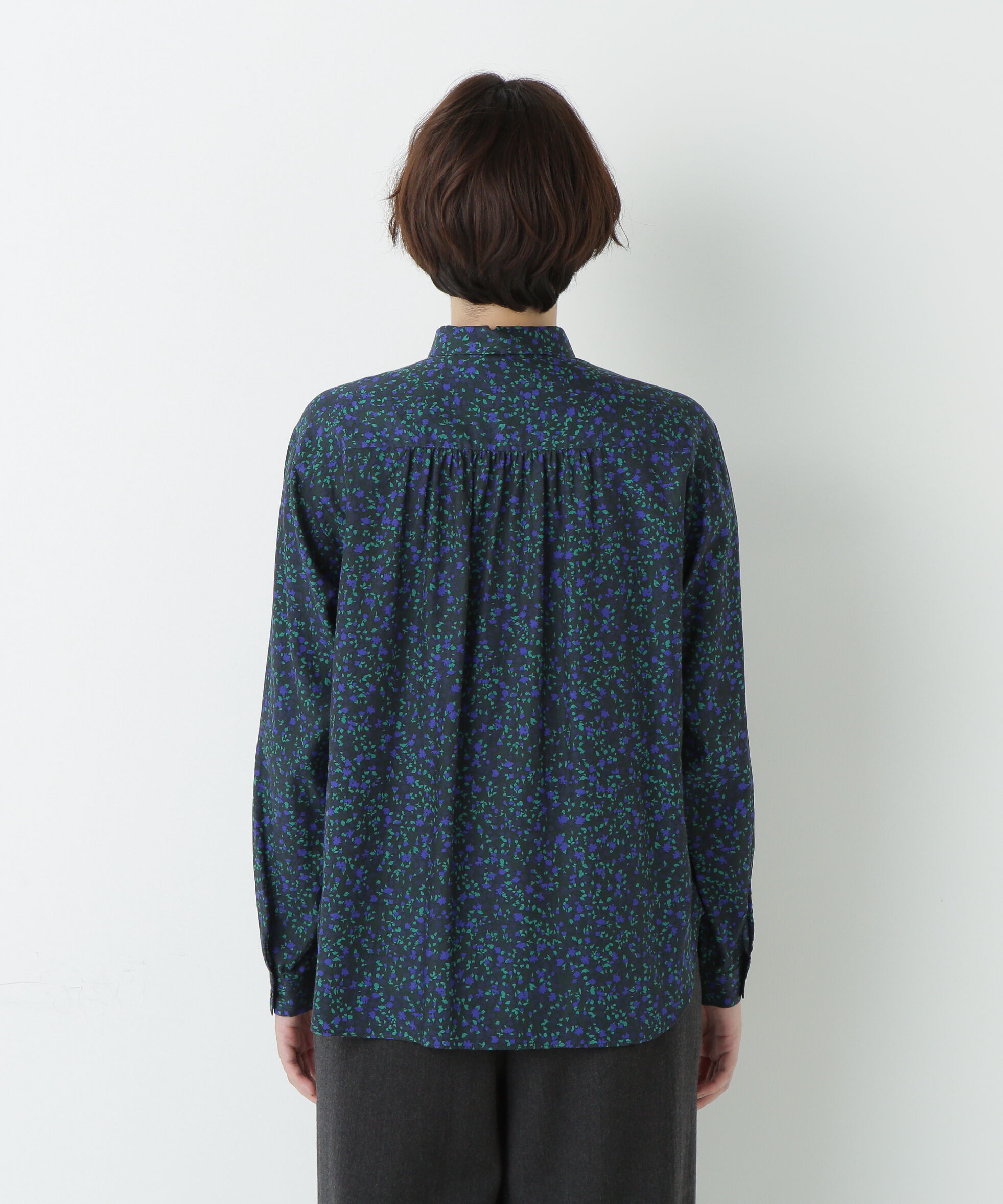  「プチフラワープリントボウタイシャツブラウス」|シャツ・ブラウス|