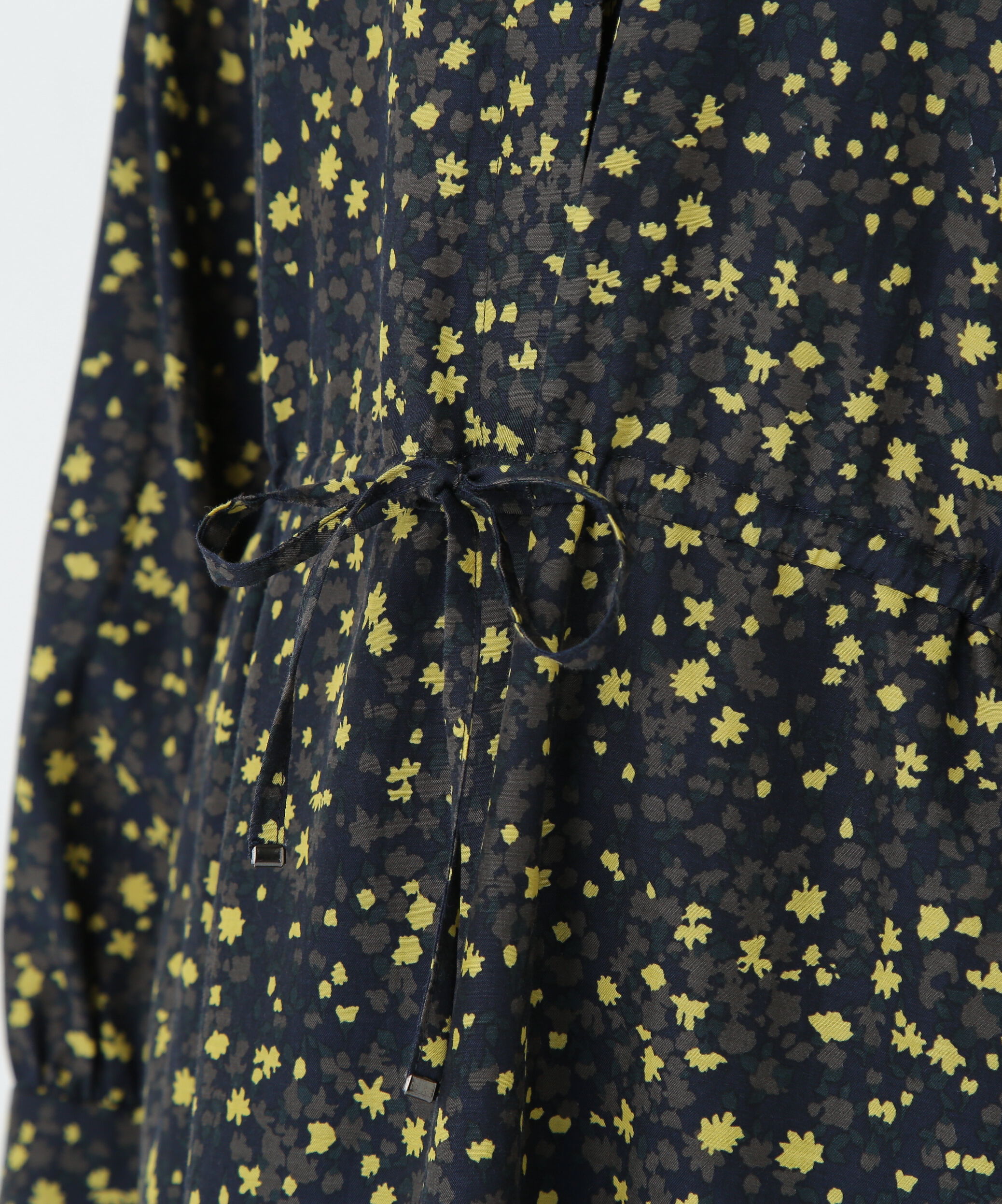  「プチフラワープリントブラウジングバンドカラーワンピース」|ワンピース|