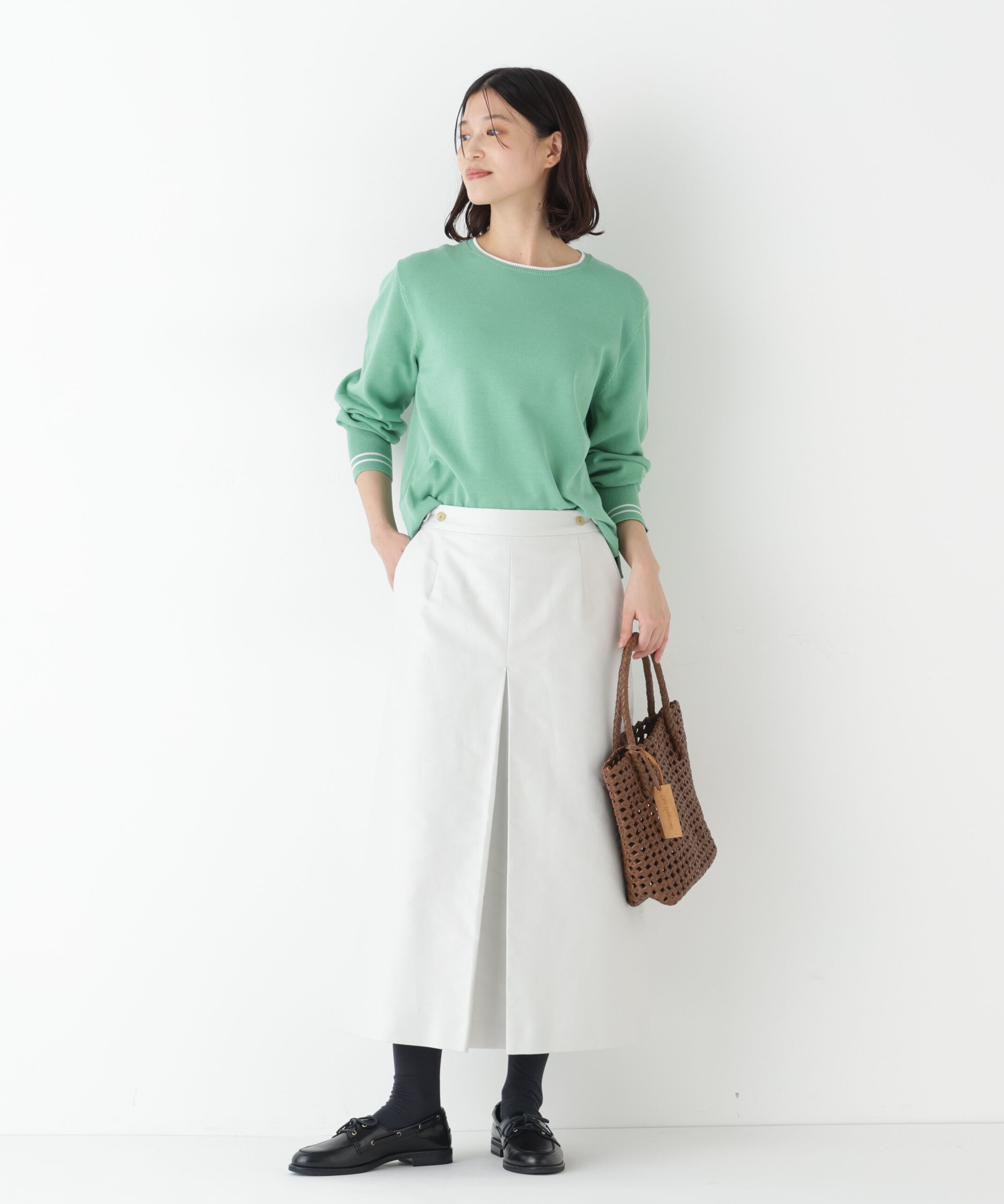  「◆《ウォッシャブル》ライトモールスキンＡラインスカート」|スカート|