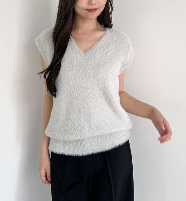 archives「ダブルフェイスフェザーニットベスト」|ニット・セーター|