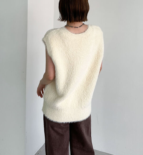 archives「ダブルフェイスフェザーニットベスト」|ニット・セーター|