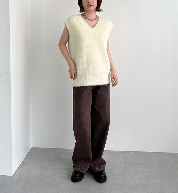 archives「ダブルフェイスフェザーニットベスト」|ニット・セーター|