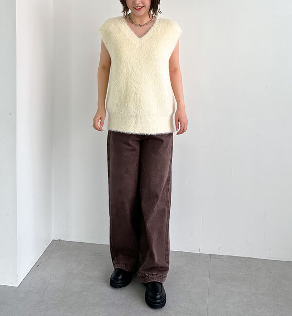 archives「ダブルフェイスフェザーニットベスト」|ニット・セーター|