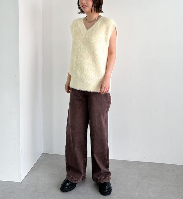 archives「ダブルフェイスフェザーニットベスト」|ニット・セーター|