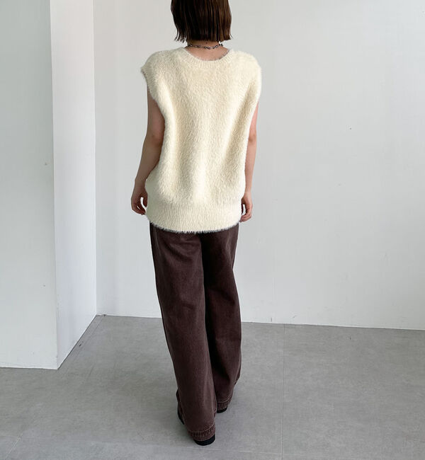 archives「ダブルフェイスフェザーニットベスト」|ニット・セーター|
