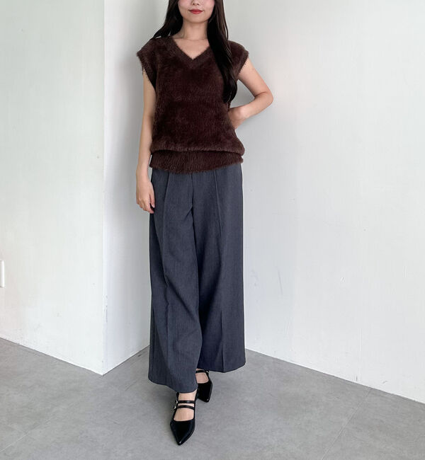 archives「ダブルフェイスフェザーニットベスト」|ニット・セーター|