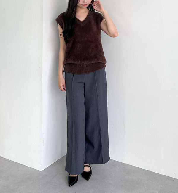 archives「ダブルフェイスフェザーニットベスト」|ニット・セーター|