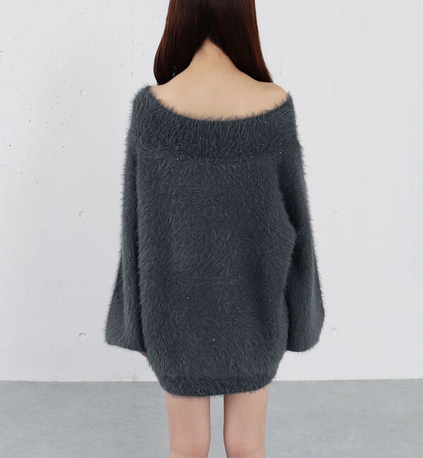 archives「スパンコールフェザーオフショルミドルニットプルオーバー」|ニット・セーター|