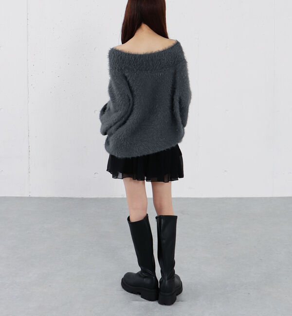 archives「スパンコールフェザーオフショルミドルニットプルオーバー」|ニット・セーター|