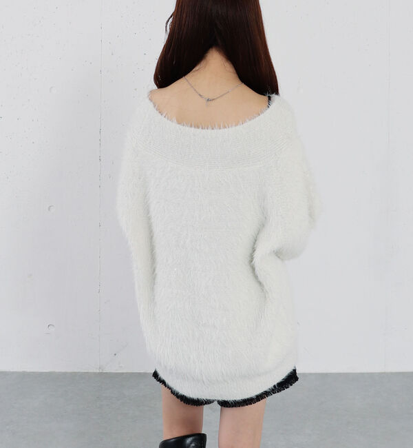 archives「スパンコールフェザーオフショルミドルニットプルオーバー」|ニット・セーター|