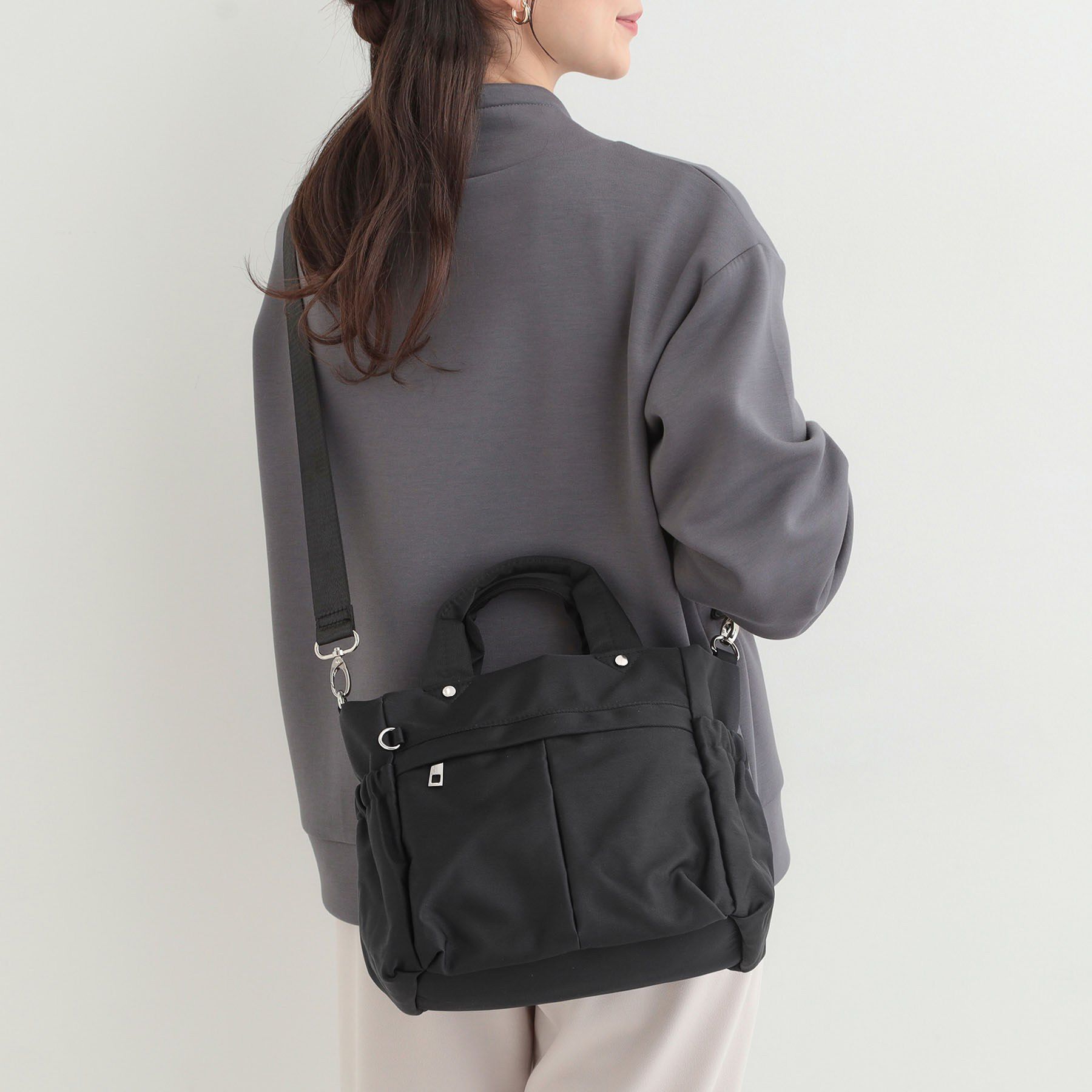 SHOO･LA･RUE「【撥水】9ポケットトート」|トートバッグ|ブラック(019)