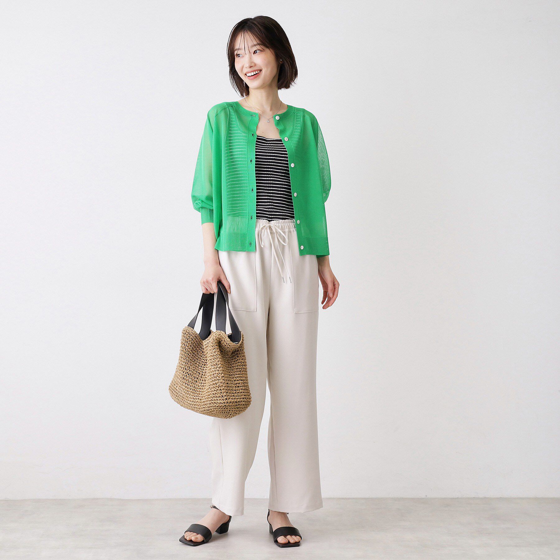 Dessin「2WAY ペーパーメッシュ ショルダートート」|トートバッグ|