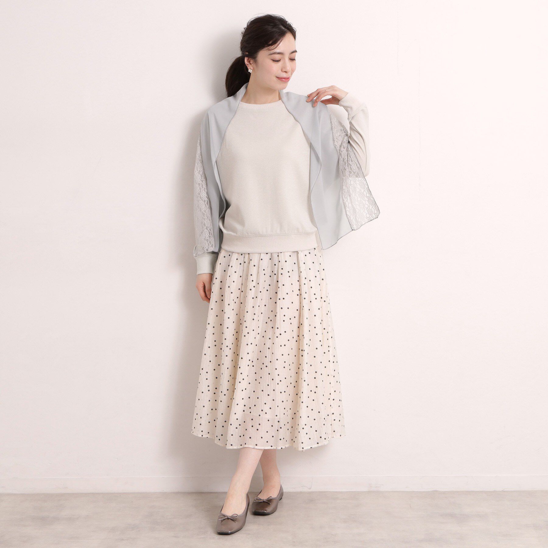 ITS&rsquo;DEMO「【手洗い可】レースシフォンストール」|ストール|