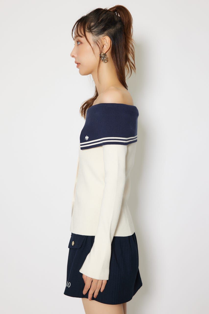 rienda「バイカラーニットトップス」|ニット・セーター|