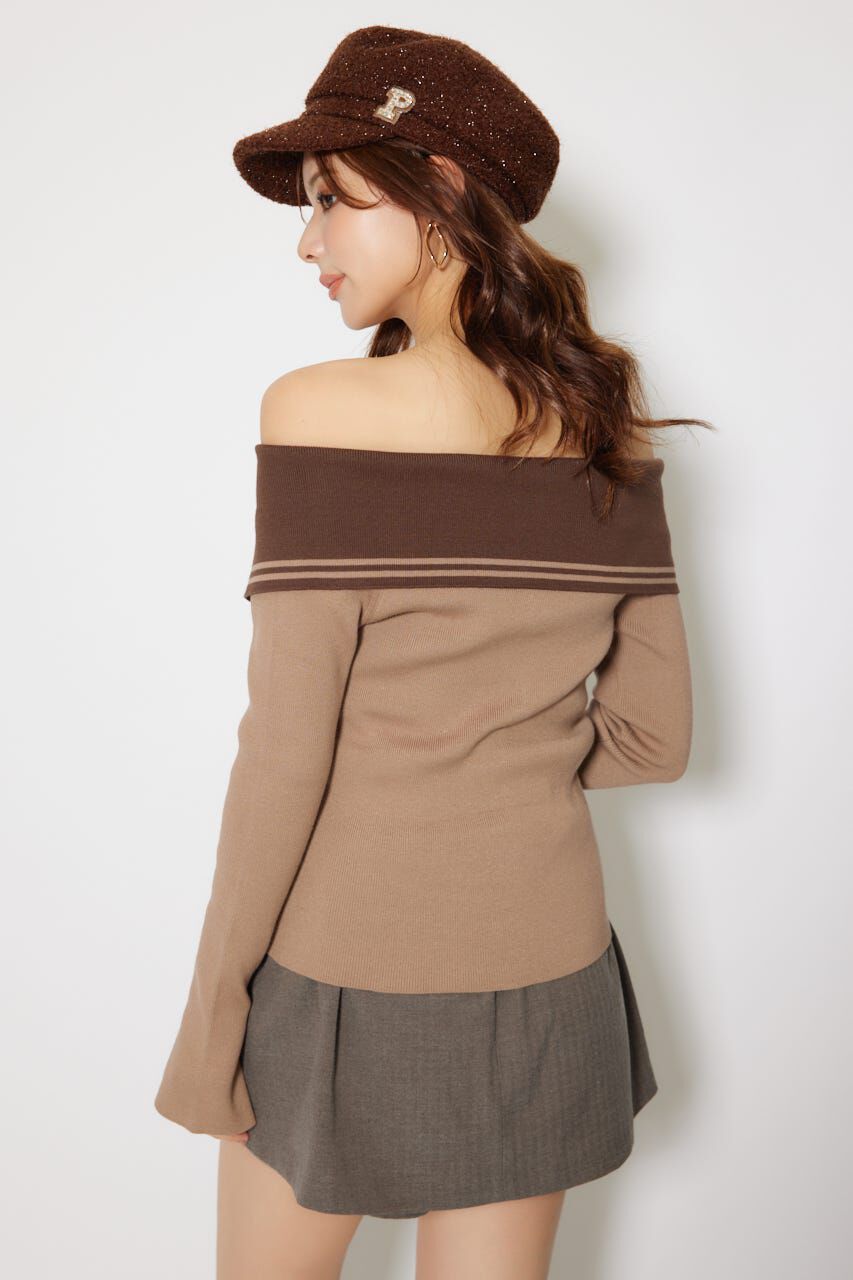 rienda「バイカラーニットトップス」|ニット・セーター|