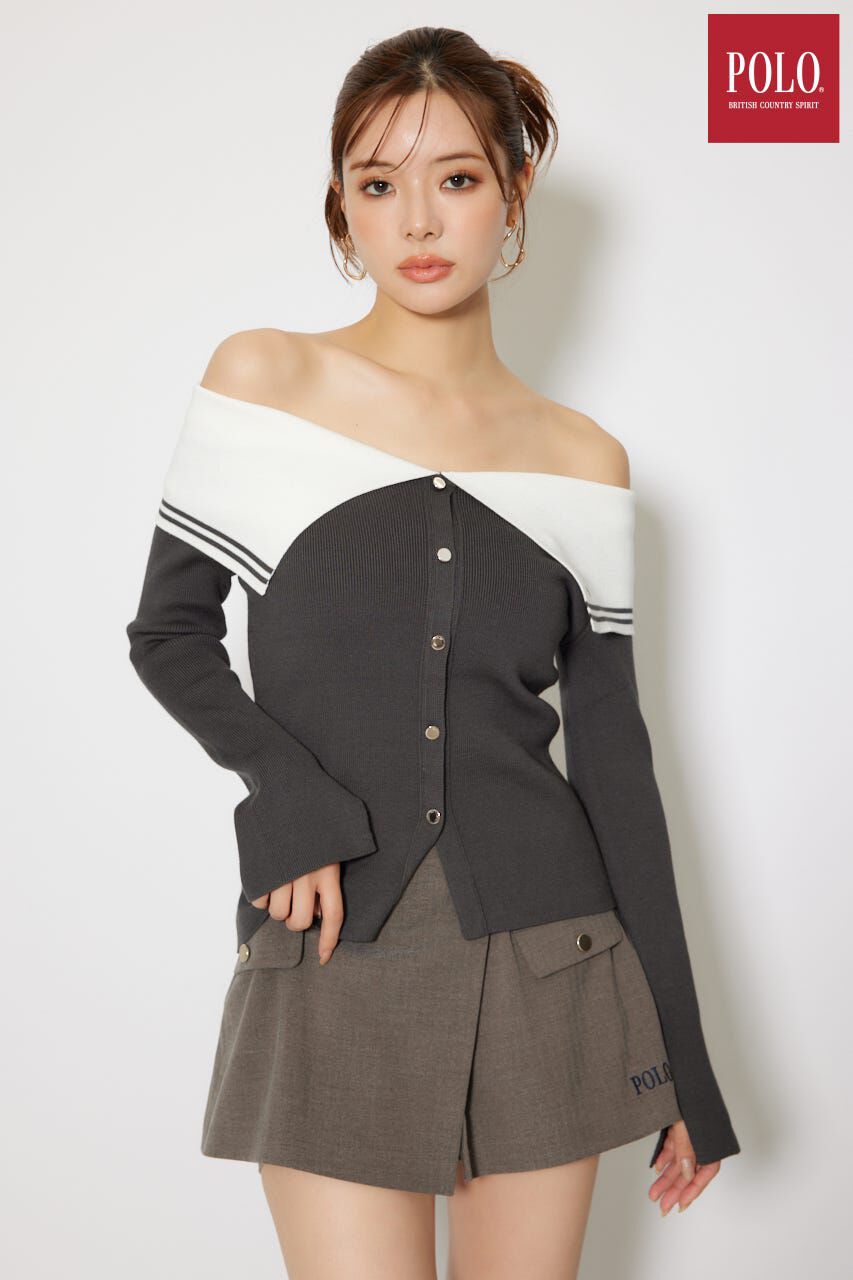 rienda「バイカラーニットトップス」|ニット・セーター|D/GRY3