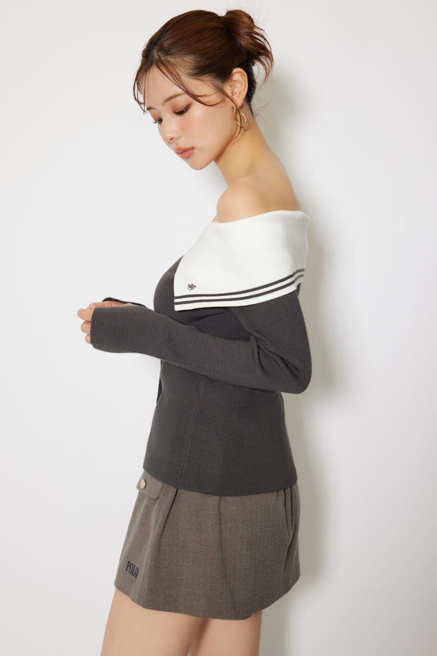 rienda「バイカラーニットトップス」|ニット・セーター|