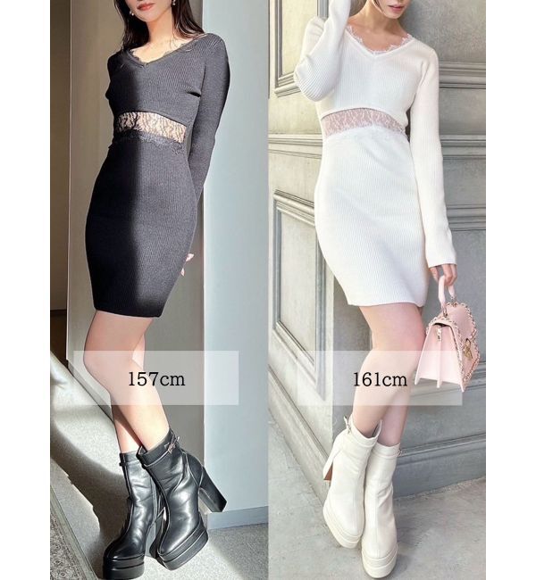 RESEXXY「ウエストレースミニワンピース」|ワンピース|